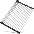 Tomorotec Roll Up Dish Drying Rack Over Sink, 304 Steel, Heat-Resistant Trivet by Tomorotec