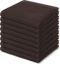 Homaxy 100% Cotton Waffle Weave Kitchen Dish Cloths 8-Pack, Dark Brown | 12 x by Homaxy