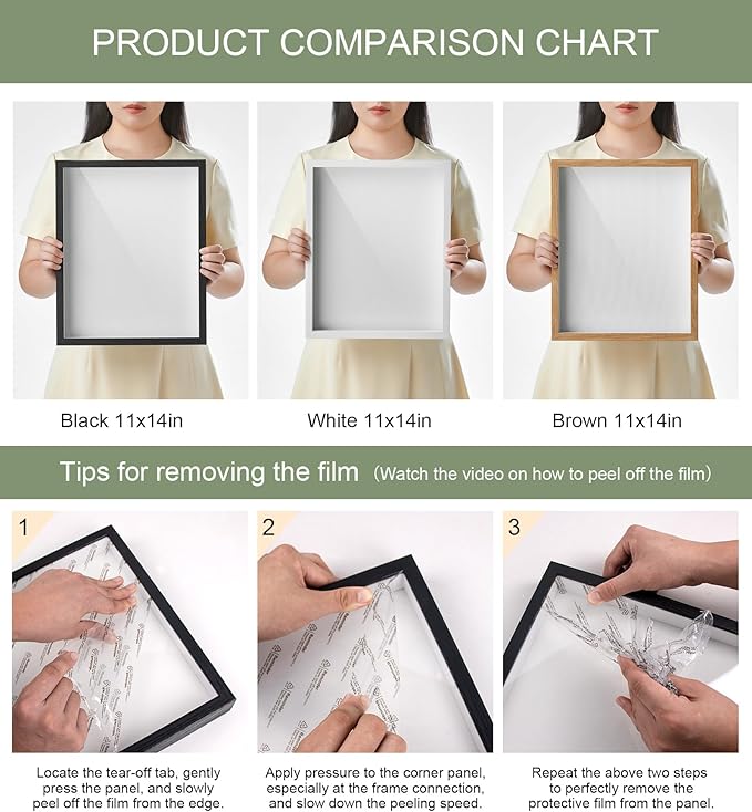 11x14 Shadow Box Display Case Picture Frame with Soft Linen Back, Large Wood Color Shadow Box 11x14 for Flowers Medal Display Case Jersey pet Graduation Memorabilia Baby Ltems Crafts Photos