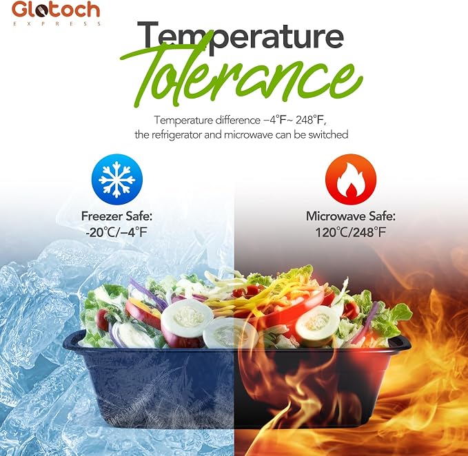 Glotoch 3-Compartment Meal Prep Containers - Image 4
