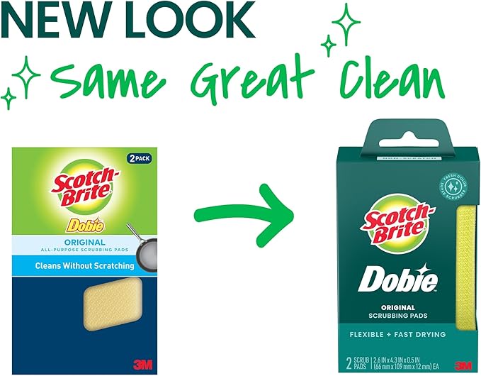 Scotch-Brite Dobie Non-Scratch All-Purpose Scrub Pads, 12 Pack | 12 Total Pads - Image 2
