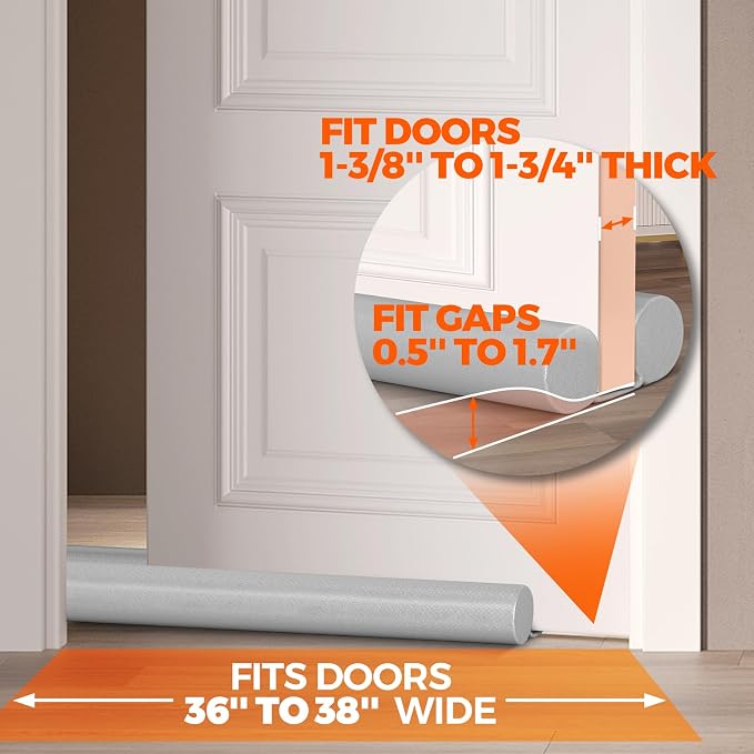 Holikme Under Door Draft Stopper Door Seal Gap Filler Weather Stripping | 38 - Image 5