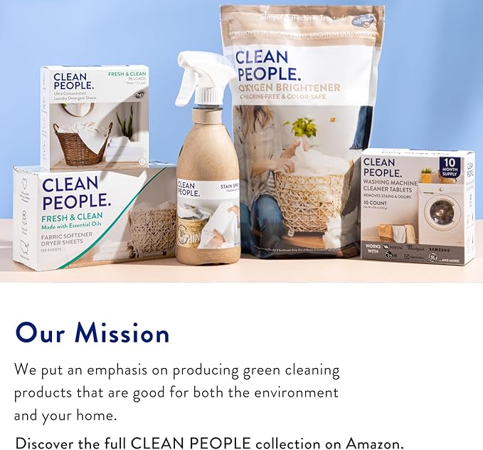 The Clean People Dishwasher Tablets - Cuts Grease & Rinses Sparkling Clean - Residue-Free - Phosphate Free Dishwashing Tablets (120 Count, Lemon Verbena)