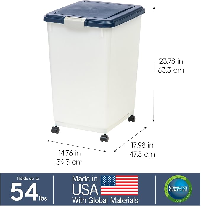 IRIS USA Dog Food Storage Container, Made in USA | Wheels - Image 3