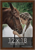 wallsthatspeak 12x18 Mocha Walnut Picture Frame for Puzzles Posters Photos or Artwork