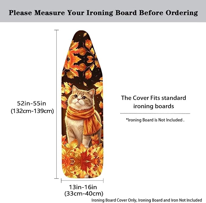 Thanksgiving Cat Ironing Board Cover and Pad Heat Reflective Stain Resistant - Image 5