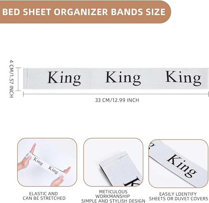 4PCS Bed Sheet Organizer Bands, Storage Labels and Sheet Keepers - Image 5