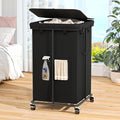 160L Laundry Hamper with Lid & Wheels, Rolling Laundry Basket with Bag by OLLDIDE