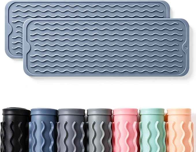 2 Pack Caketime Silicone Dish Drying Mat by CAKETIME