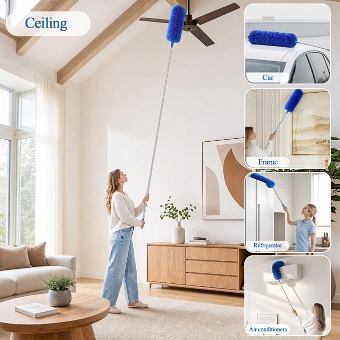Cobweb Duster with Extension Pole 100 inches, Dusters - Image 3