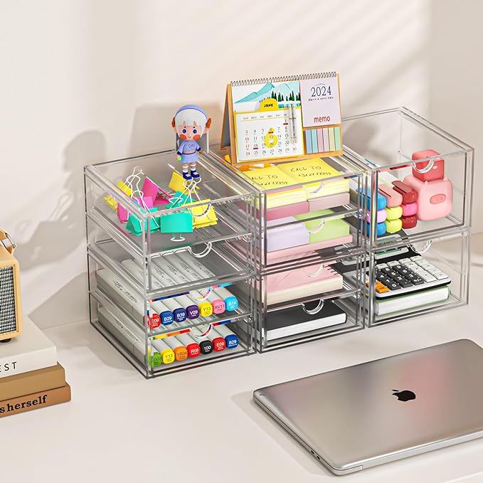4-Pack 4-Drawer Acrylic Storage Organizer - Image 6