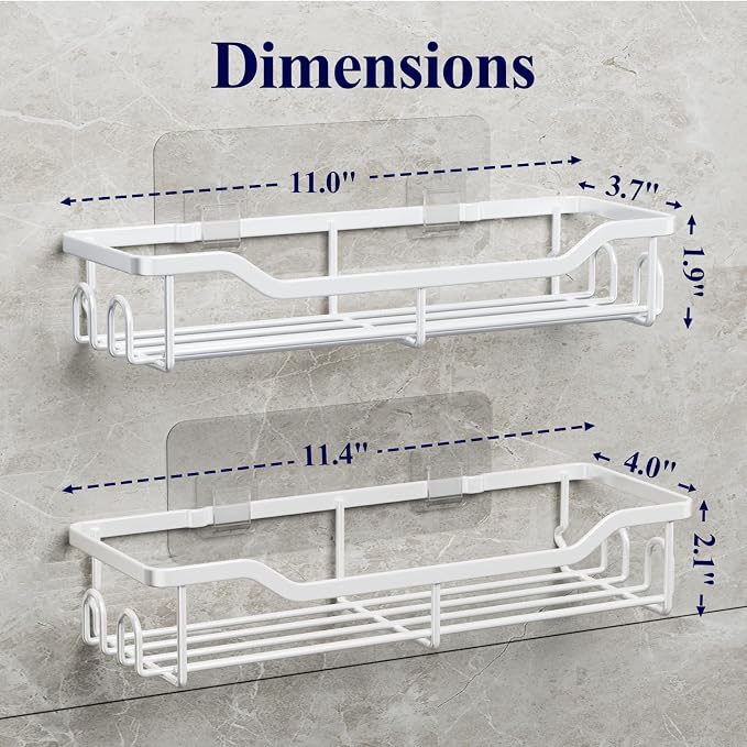 Kitsure Shower Caddy, Adhesive Shower Organizer - Image 2