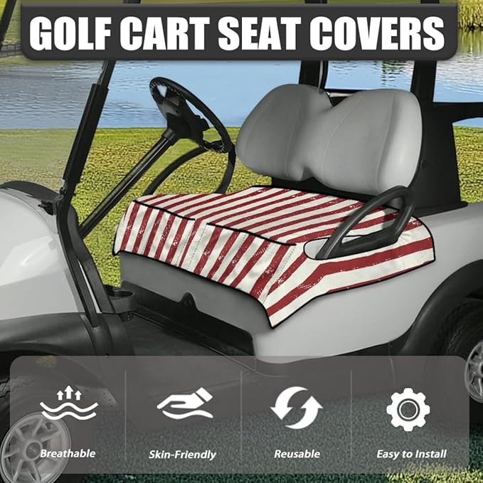 Golf Cart Seat Cushion Cover Designed for Outdoor Comfort, Featuring Sweat Absorbing Fabric and Waterproof Protection