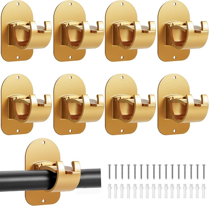 No Drill Curtain Rod Holder Hangers by CADORASTY