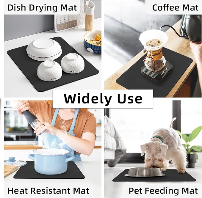 LOPNUR Small Dish Drying Mat for Kitchen Counter, Quick-Drying & Heat-Resistant - Image 7