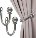 Sumnacon Curtain Holdbacks 2 Pcs Wall Mounted Curtain Tiebacks by Sumnacon