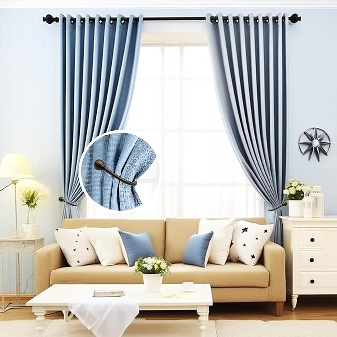 ARNORX Curtain Holdbacks, Decorative French Ball End, Curtain Drapery Holdbacks - Image 2