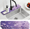 2 Pcs Kitchen Sink Splash Guard Faucet Mat Purple Dream Butterfly Pattern by CONCHLERY%E6%97%97%E8%88%B0%E5%BA%97