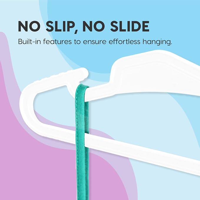 IRIS USA Extra Small Hangers 50 Pack, 11.87" W x 6.75" H, Shoulder Grooves - Image 5