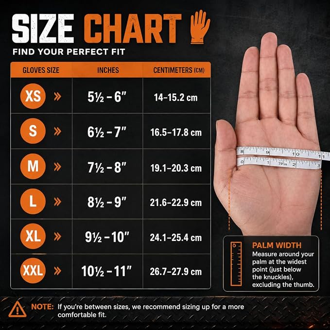TitanFlex Heavy Duty Industrial Orange Nitrile Gloves, Gloves Disposable Latex - Image 6