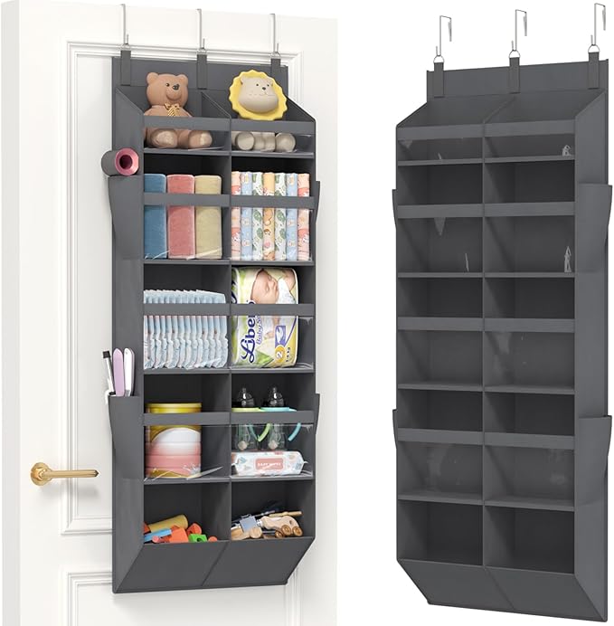 Lifewit 1 Pack Over the Door Organizer, 10 Section Clear Window Hanging Storage by Lifewit