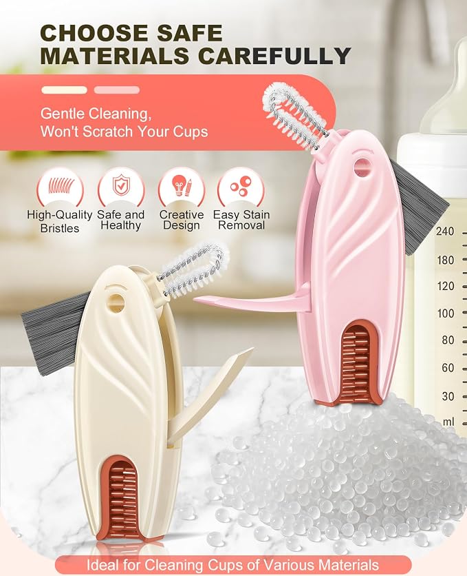 4 in 1 Cup Lid Gap Cleaning Brush Set 2 Pcs - Image 4