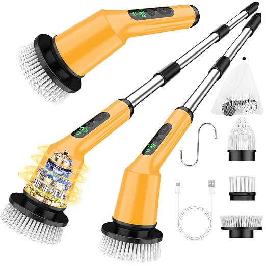 Electric Spin Scrubber for Bathroom, Shower Scrubber by CTMAST