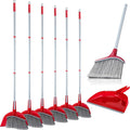 6 Pcs Broom and Dustpan Set, 54 Inch Indoor Angle Broom | Kitchen Cleaning by Meanplan
