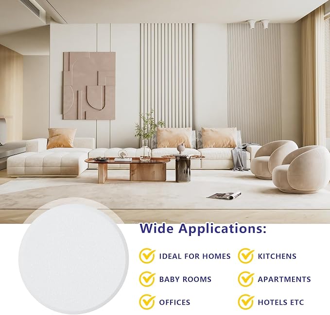 HOME MASTER HARDWARE 5" Wall Protector, 5 Pack Door Knob Wall Shield | White - Image 7