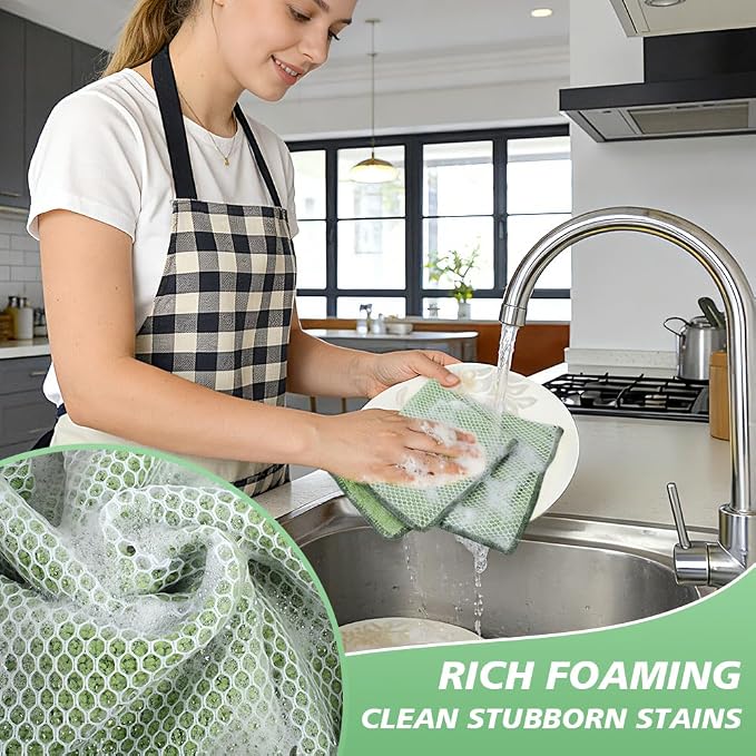 SINLAND Dish Cloth for Washing Dishes Kitchen Washcloth Cleaning Cloth - Image 5