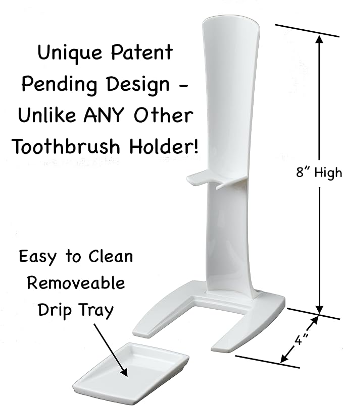 Hygienic No-Mess Inverted Electric Toothbrush Holder Stand, Easy Cleaning - Image 2