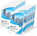 Acrylic Sign Holder 8.5 x 11 12 Pack, Double-Sided Clear Sign Holder Plastic Stands for Display, Table Sign Stands, L Shape Flyer Holder