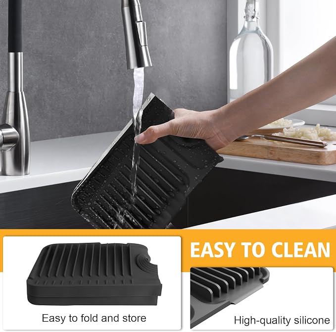 17.7-Inch Kitchen Sink Splash Guard Mat | 7° Slope - Image 5