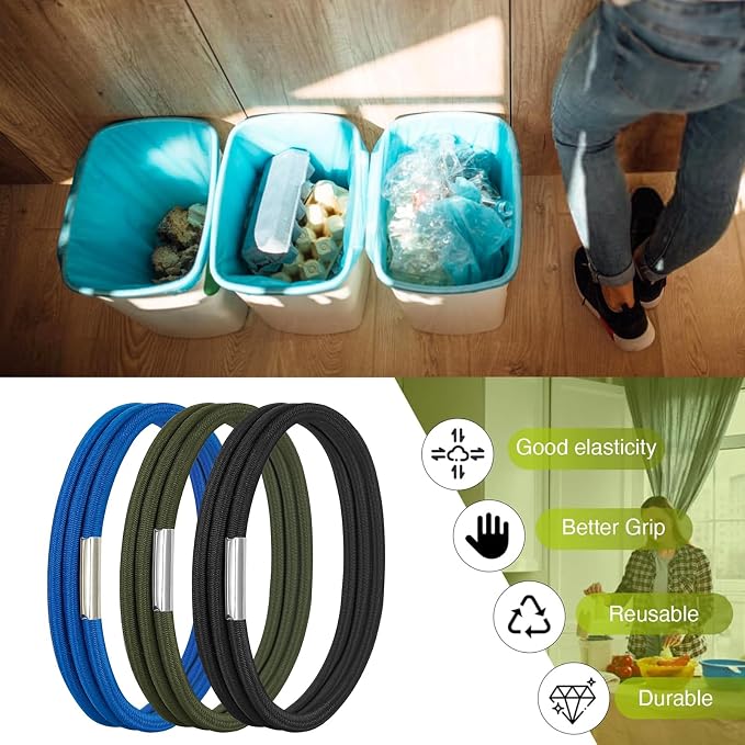 Garbage Can Rubber Bands, Fits 13-30 Gallon Bins, Heavy-duty Trash Can Bands to - Image 7