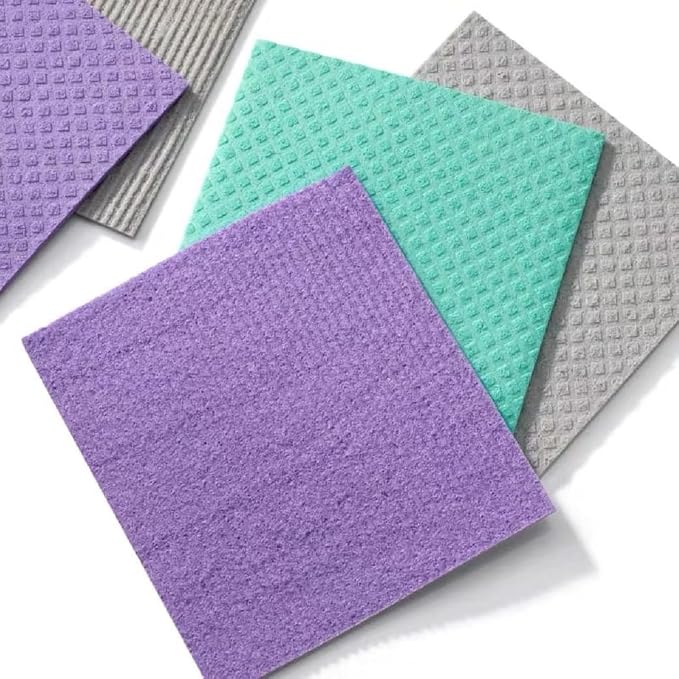 Reusable Cleaning Cellulose Sponge Cloths Absorbent Wipes Clean Kitchen Car - Image 3