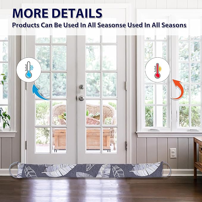 2 Pack 60 Inch 4 Inch Wide Under Door Blocker Door Draft Stopper - Image 6