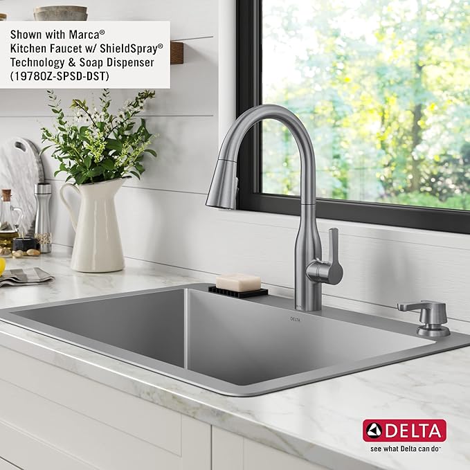 DELTA FAUCET Delta Marca 30 inch Drop-In Undermount Stainless Steel Single Bowl Kitchen Sink with Accessories
