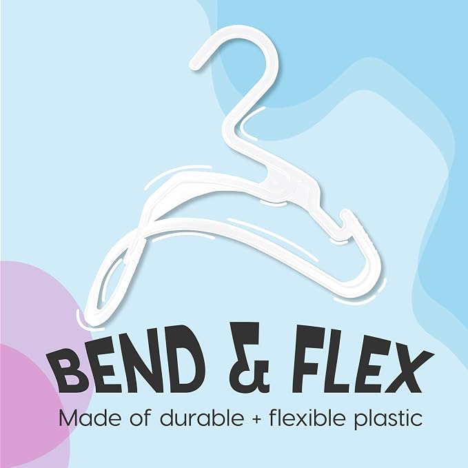 IRIS USA Extra Small Hangers 50 Pack, 11.87" W x 6.75" H, Shoulder Grooves - Image 4