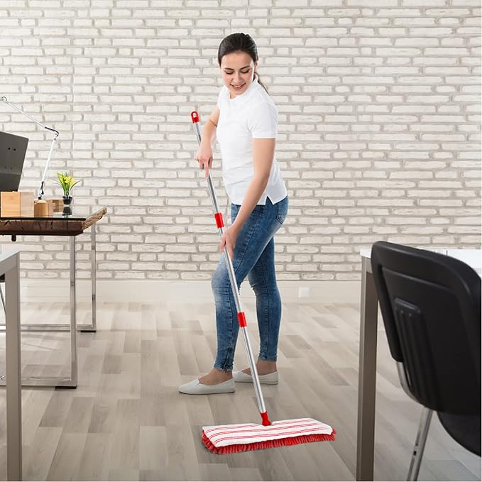 Two Sided Dust Mop for Floor Cleaning, 360°Microfiber Mop - Image 7