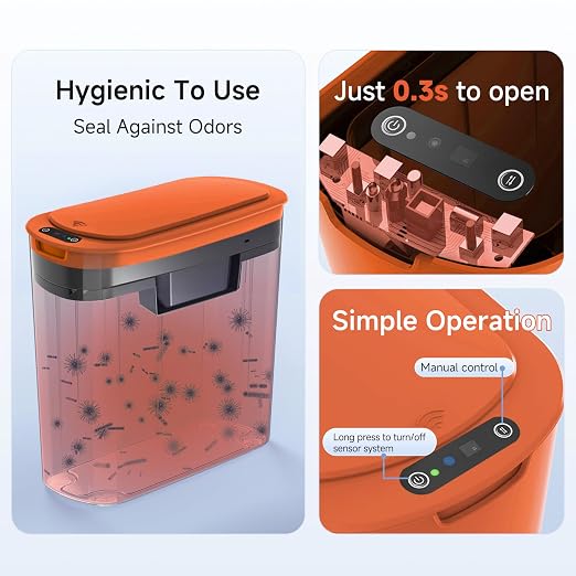 TIPGO 5 Gallon Automatic Bathroom Trash Can - Image 6