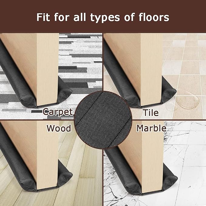 Waterproof Twin Door Draft Stopper Adjustable Size 30" to 36" Weather Stripping - Image 2