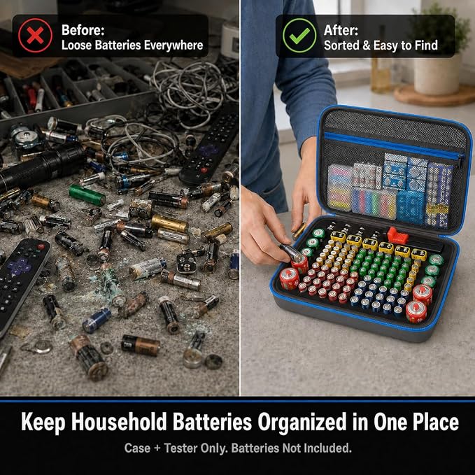 136+ Battery Organizer Storage Case - Image 5