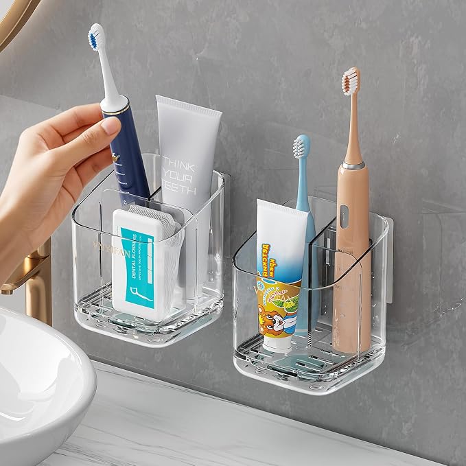 3 Slots Detachable Toothbrush Holders Wall Mounted by VNYIFAN