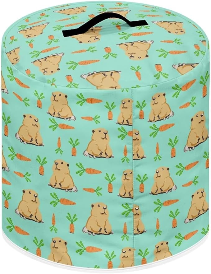 Pressure Cooker Cover for Women,Groundhog Carrot Insulated Rice Cooker Cover with Easy to Clean Lining Waterproof Dust Cover with Pockets for Instant Pot 8 Quart Appliance Cover