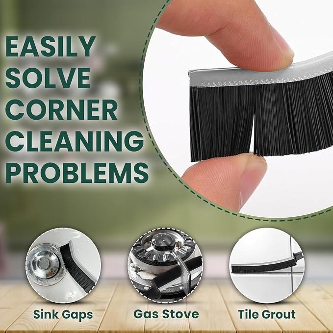 Crevice Cleaning Brush Set – 3Pcs Hard Bristle Cleaning Tools - Image 4
