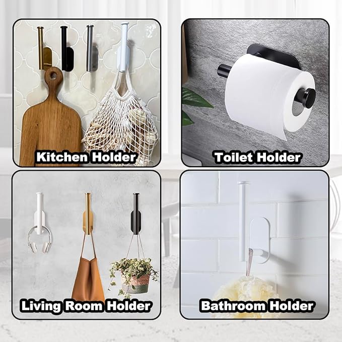 Adhesive Curtain Holdbacks No Drill, Wall Mounted Curtain Tie Backs Hooks - Image 2