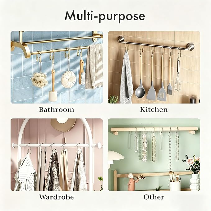 BBV Shower Curtain Hooks Rings - Image 3