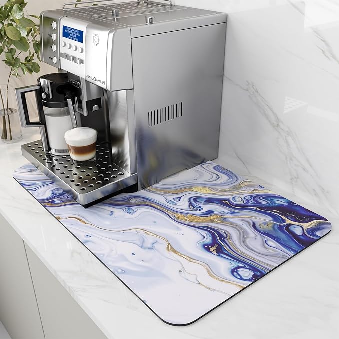 AMOAMI Dish Drying Mat for Kitchen Counter-Coffee Mat Bar Accessories, Hide by AMOAMI