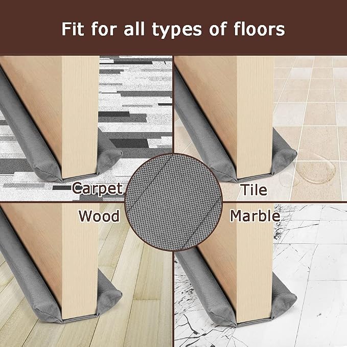 Waterproof Twin Door Draft Stopper Adjustable Size 30" to 36" Weather Stripping - Image 2