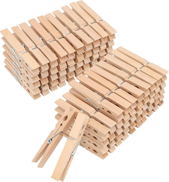 Mr. Pen- Large Wooden Clothes Pins, 4 Inch, 100 Pack, Heavy Duty Natural Wood by MrPen